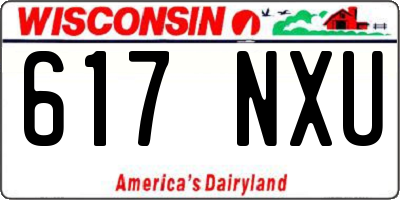 WI license plate 617NXU