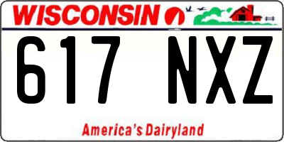 WI license plate 617NXZ