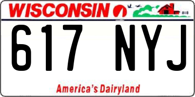 WI license plate 617NYJ