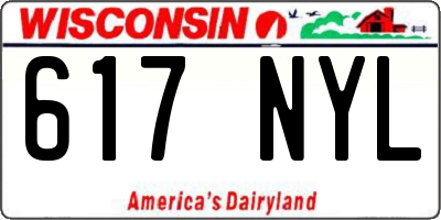 WI license plate 617NYL