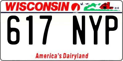 WI license plate 617NYP