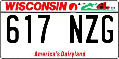WI license plate 617NZG