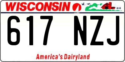WI license plate 617NZJ