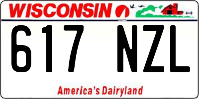 WI license plate 617NZL