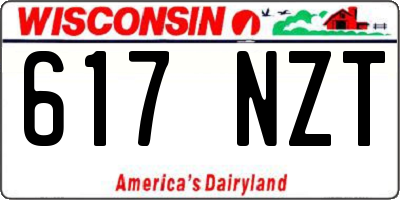 WI license plate 617NZT