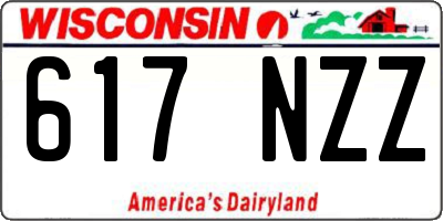 WI license plate 617NZZ