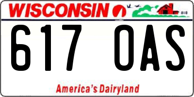 WI license plate 617OAS