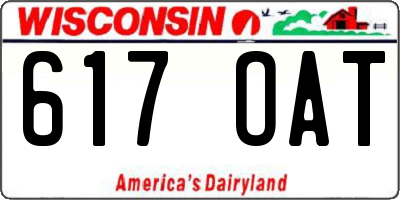 WI license plate 617OAT