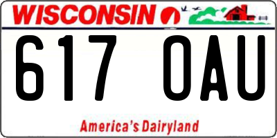 WI license plate 617OAU