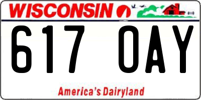 WI license plate 617OAY