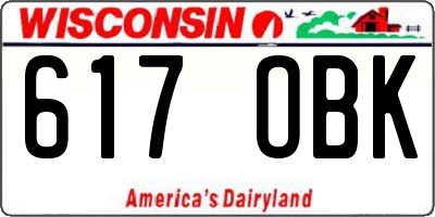 WI license plate 617OBK