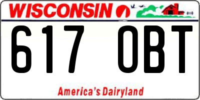 WI license plate 617OBT