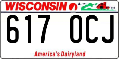 WI license plate 617OCJ