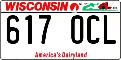 WI license plate 617OCL