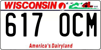 WI license plate 617OCM