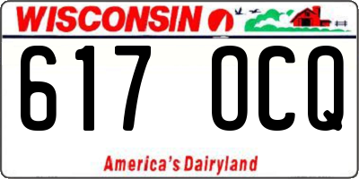 WI license plate 617OCQ
