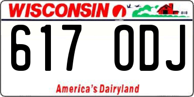 WI license plate 617ODJ