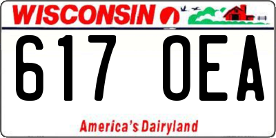 WI license plate 617OEA