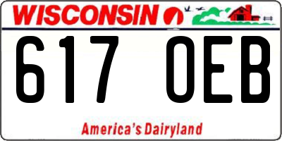 WI license plate 617OEB
