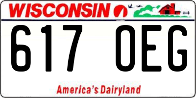 WI license plate 617OEG