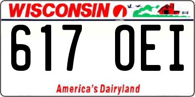 WI license plate 617OEI