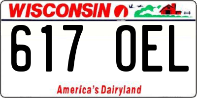 WI license plate 617OEL
