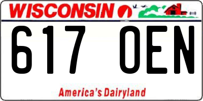 WI license plate 617OEN