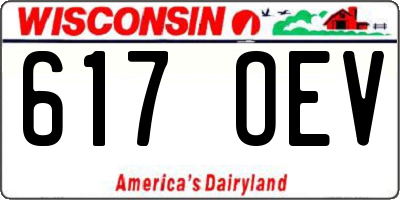 WI license plate 617OEV