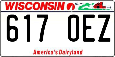 WI license plate 617OEZ