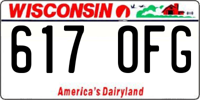 WI license plate 617OFG