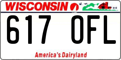 WI license plate 617OFL