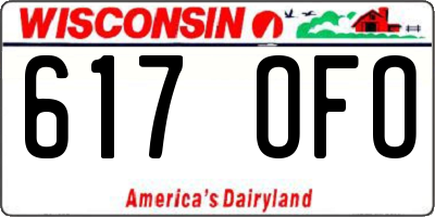 WI license plate 617OFO