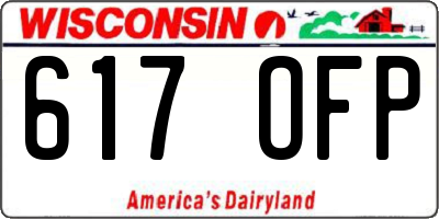 WI license plate 617OFP