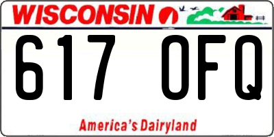 WI license plate 617OFQ