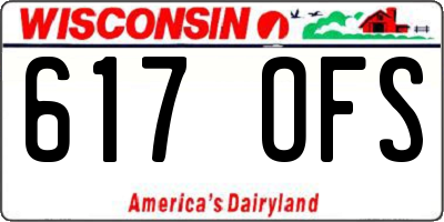 WI license plate 617OFS