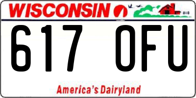 WI license plate 617OFU