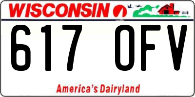 WI license plate 617OFV