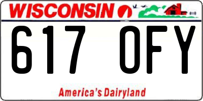 WI license plate 617OFY