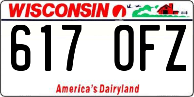 WI license plate 617OFZ