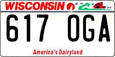 WI license plate 617OGA