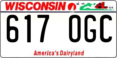 WI license plate 617OGC