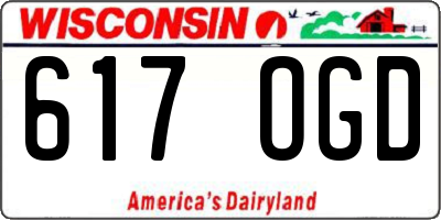 WI license plate 617OGD