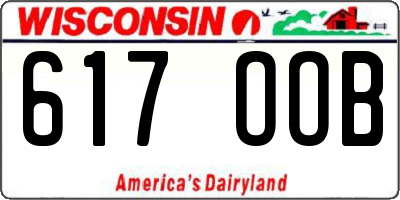 WI license plate 617OOB