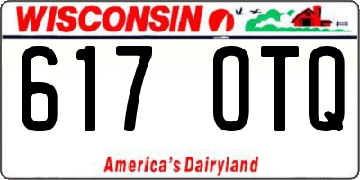 WI license plate 617OTQ