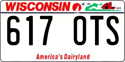 WI license plate 617OTS