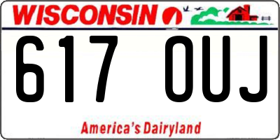 WI license plate 617OUJ