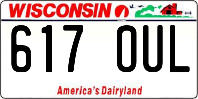 WI license plate 617OUL