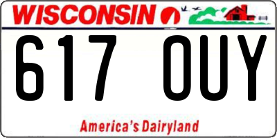 WI license plate 617OUY