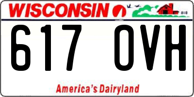 WI license plate 617OVH
