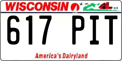 WI license plate 617PIT
